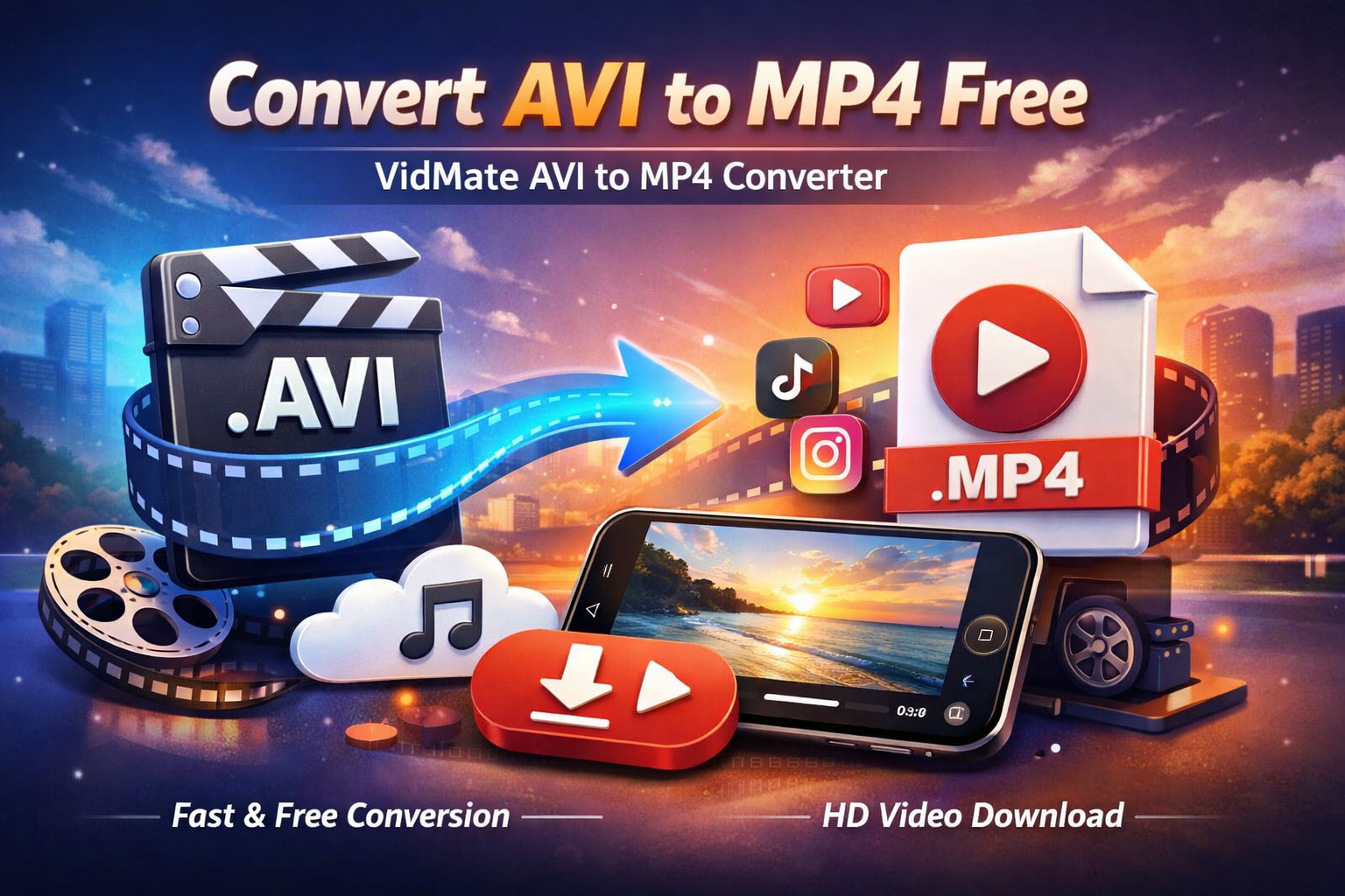 Vidmate APP - Free HD Video Downloader & Apk Download | Convert AVI to MP4 Free | Vidmate AVI to MP4 Converter Online and Offline